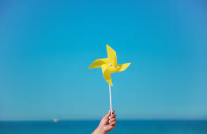 yellow pinwheel